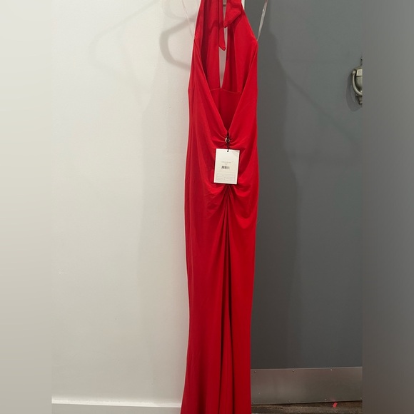 NWT Nookie Maxi Dress Red Illegal Gown Halter Sleeveless size S - Picture 8 of 11